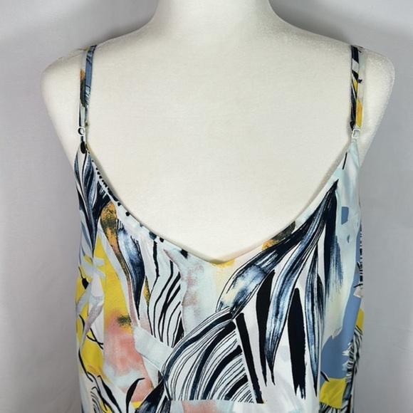 Addition Elle Chiffon Double Layer Pattern Tank Top - Picture 2 of 11